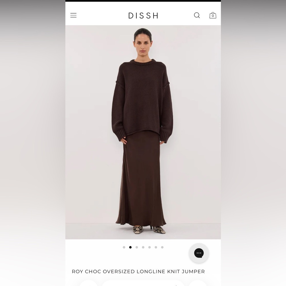 DISSH Brown Oversized Knit Sweater